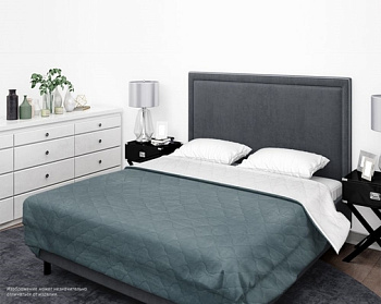 покрывало ультрастеп однотонное полисатин<br/>бояртекс (17-4111(и), 150*210, 1,5 сп, т-серый)