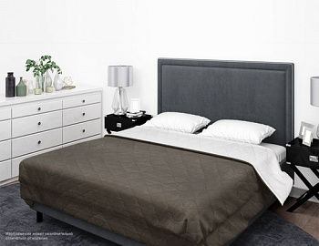 покрывало ультрастеп однотонное полисатин<br/>бояртекс (19-0814(и), 200*210, евро, шоколадный)