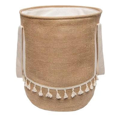 корзина бельевая с ручками "кантри", д350 ш350 в420, бежевый