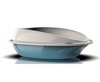 homecat 40 см х 26 см х 6,5 см туалет для кошек с сеткой бирюзовый 1х25