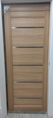 дверное полотно "анкона" до-80 дуб эко шпон (овал) хит