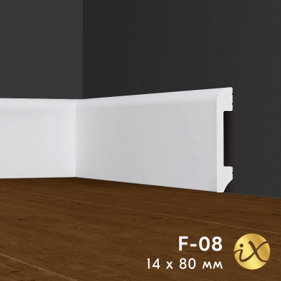 напольный плинтус ударопрочный hixps праймдекор f08 80/14