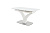 стол нотр дам moderne стекло optiwhite 1400(1800)*850 (цвет стекла:белый / :цвет лдсп:белый / :цвет пленки:белый матовый шагрень / :цвет каркас:белый муар / :цвет эмали:тон 9 (эмаль белая) )