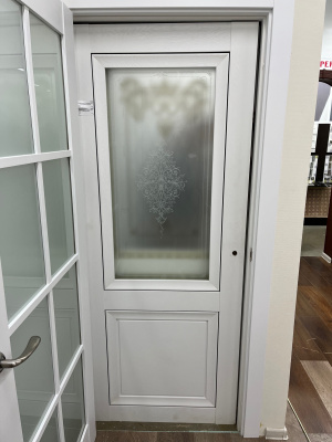 уценка дверное полотно pst-27 soft-touch белый ясень 800*2000 сатинат закал.кристалайз(дверная биржа)