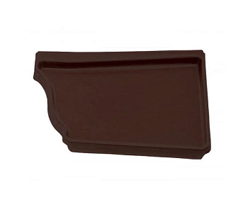 заглушка желоба левая vortex ral 8017 шоколад
