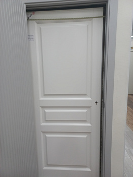 уценка дверное полотно анцио х 3ф дг 800*2000 ral 9003 белая овал .