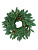 венок новогодний - 12 зеленый с шишками и ягодами литыми побегами, d-40 см. (1)
