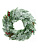 венок новогодний - 14 зеленый с шишками и ягодами пвх заснеженный, d-40 см. (1)