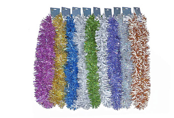 мишура морозко 95мм х 2м pastel серебро перф розовый