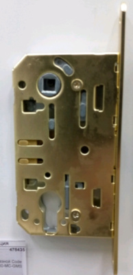 замок врезной под цилиндр code deco 5300-mc-gms цвет сатинированное золото