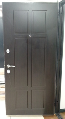 дверь мет. home eco mp ( шоколад букле, мдф шоколад ларче, 6e-109, 2050, 960 левая) уценка
