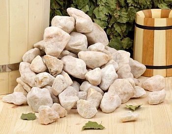 камень кварцит (20 кг, обвалованный, коробка)
