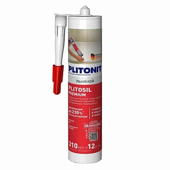 герметик plitonit plitosil premium льняной 9002 - 310 мл (1/12)