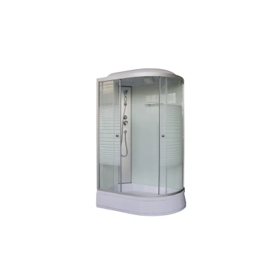 душевая кабина astera pb 125 l средний поддон 120х80см, прозрачное/полоска стекло