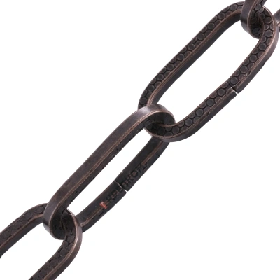 уценка цепь декоративная "квадратная с узором" 2,0 мм бронзовая