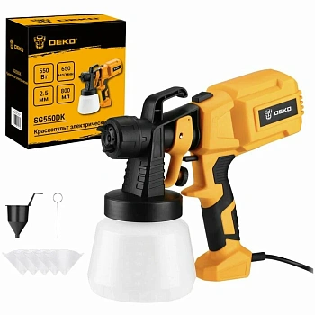 краскопульт электрический deko sg550dk 550вт, 800 мл