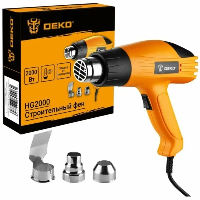 фен технический сетевой deko hg2000, 2000вт