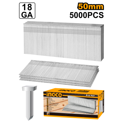 гвозди для пневмостеплера 50 мм ingco ana18506 industrial