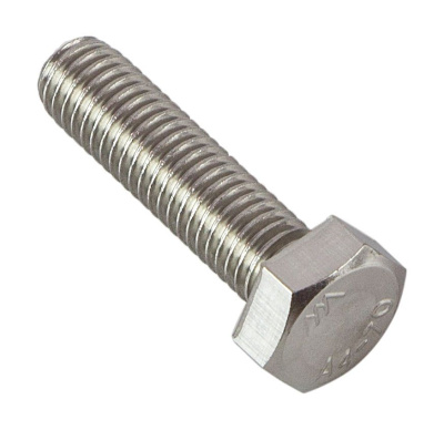 болт м6x16 мм din 933, нержавеющая сталь, 8 шт.