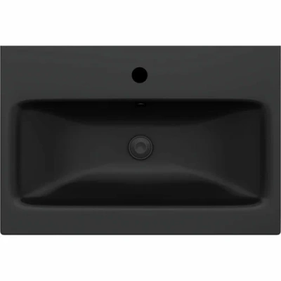 раковина для тумбы gem 60см цвет черный матовый