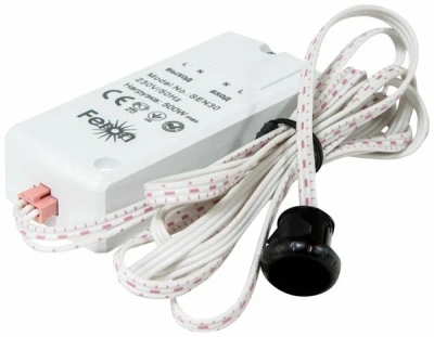 датчик движения 230v 500w 5-8см 30° белый с 1.5м кабелем sen30