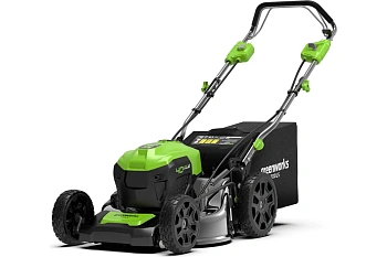 газонокосилка аккумуляторная greenworks gd40lm46sp самоходная 40v (акб 4 а.ч, зу)