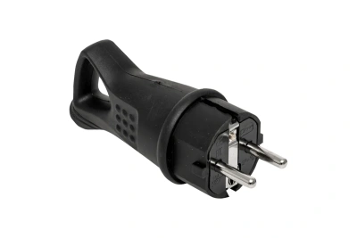 вилка угловая каучук 2p+pe 230v 16а ip44 dynel