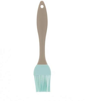93-si-cu-11.9 кисточка кулинарная силиконовая 17 см (бежевая с мятным) linea silicone