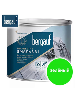 грунт-эмаль 3 в 1 enamel (bergauf) зеленая, 0,8 кг