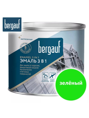 грунт-эмаль 3 в 1 enamel (bergauf) зеленая, 0,8 кг распродажа
