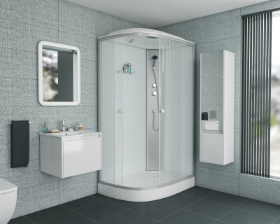 душ.каб. niagara eco e120/80/13r/mt (1200х800х2150) низкий поддон, стекло матовое