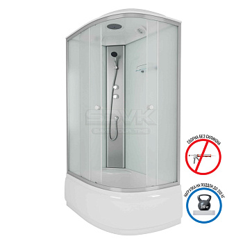 душ.каб. niagara eco e120/80/40l/mt (1200х800х2150) высокий поддон, стекло матовое