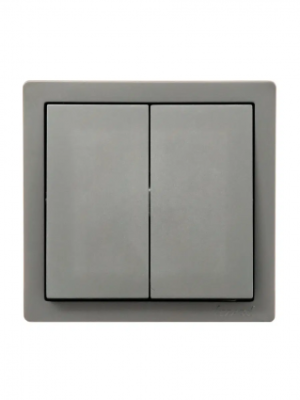 leto выключатель двойной платина (10шт/120шт)