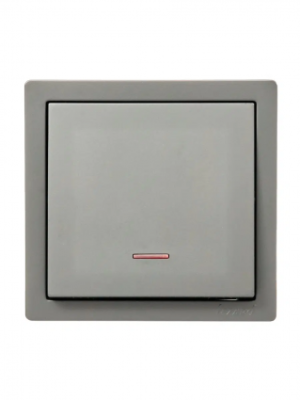 leto выключатель с подсветкой платина (10шт/120шт)