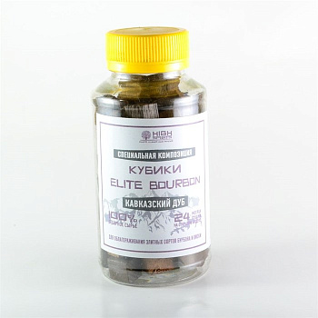 кубики дубовые «elite bourbon» (смесь обжигов) (баночка, 80 гр)