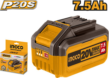 аккумуляторная батарея li-ion 7.5 ач ingco fbli2075 industrial