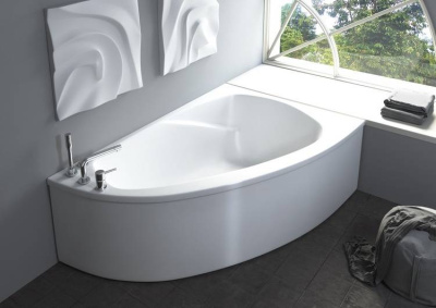 ванна литой мрамор тиора 1545х1050см правая с ножками