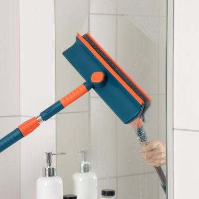 щётка для окон raccoon, телескопическая ручка 68(102) см, насадка из микрофибры 28?7 см, цвет микс