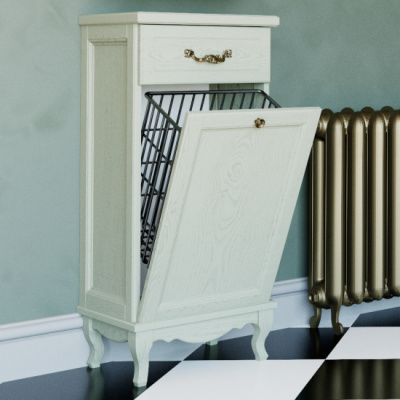 комод valenhouse лиора-40 корзина,слоновая кость, ясень,ручки бронза