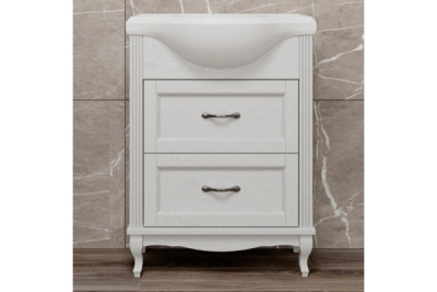 тумба напольная valenhouse эллина-65/2, ясень, белый, ручки хром