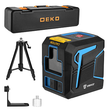 уровень лазерный deko dkll12 set2 зеленный луч штатив в комплекте 30м
