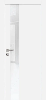 уценка дв. полотно px-10 70*2000 белый со стеклом lacobel белоснежный, al кромка с 4-х ст, врезка под петли и замок