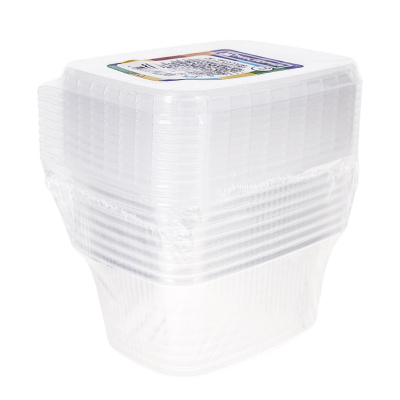 набор контейнеров рр 250мл + крышка 10шт<br/>(108*82*46) (186510) 1/26