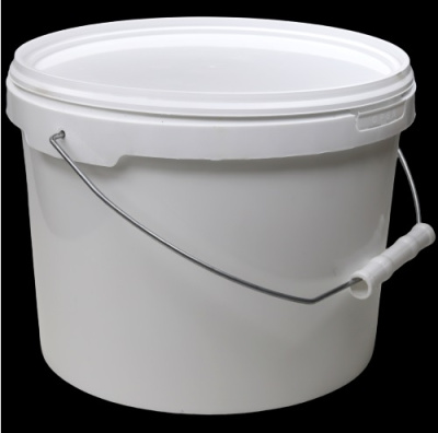 ведро 5,5л д230 белое с белой крышкой железн.<br/>ручка 1/25в/100к