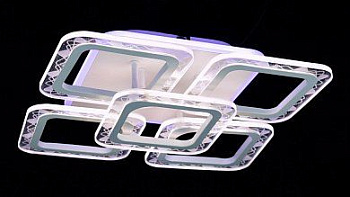 люстра мс-xi3902c/2+2 wh+cr (rgb) led 120w+5w 3000k+4000k [01100725]