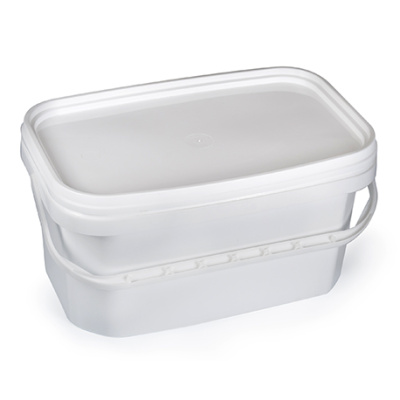 ведро 3,3л прямоугольное белое с крышкой<br/>(250*158) 1/35в/140к