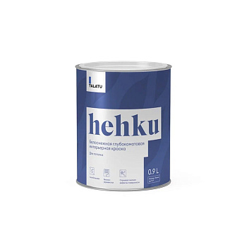 краска "hehku" для потолков белоснежная 0,9 л (1/6) "talatu"