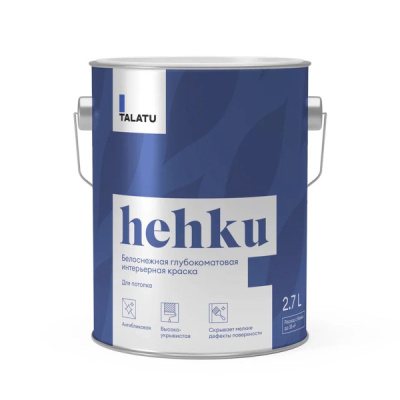 краска "hehku" для потолков белоснежная 2,7 л (1) "talatu"