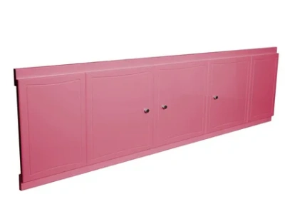 экран под ванну 1,5 м "оптима" пластиковый розовый глянец