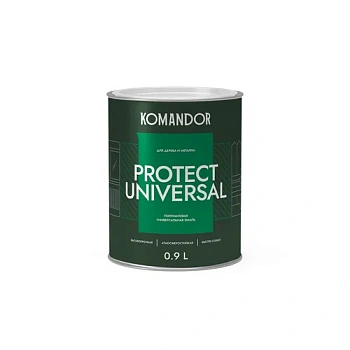 эмаль "protect universal" универсальная база а 0,9 л (1/6) "komandor"